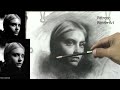 Drawing with charcoal, speed up video from Drawing along class on Patreon