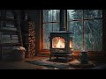 Listen to Rain and Fireplace Sounds to Feel Calm -Rainy Window and Fire Crackling -3 hours