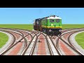 Eights Trains Crossing By Daimond Railroad Crossings tracks| Trains Crossing| 2 July 2024