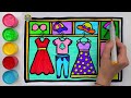 Drawing and coloring wardrobe for kids & toddlers - Let's draw easy