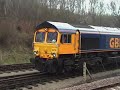 Thumper hauled by GBRF 66 to NYMR down the Esk Valley Line.