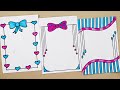 3 Easy design borders for project work|Simple project work border designs|Project design borders||