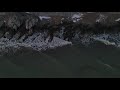 Морской прибой с дрона. Каспийское море. Sea surf from the Mavic Air 2. The Caspian Sea.