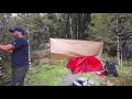 CAMPING in the RAIN and SNOW - Tent - FREEZING - Dog - ASMR