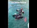 How to put on your dive gear in the water