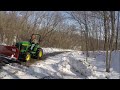 Plowing and winging deep snow