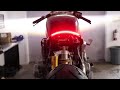 Custom tail light & headlight mount for the Cafe Racer Build (GS750)