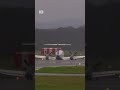 Watch the moment a plane made an emergency landing at Newcastle airport #abcnewsaustralia #abcnews