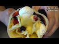 【真似してみた】マリオンクレープのブルーベリーアイスクレープをスーパーカップ入れてアレンジして作ってみた/japanese sweet/Crepes/Home cook/크레페