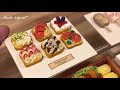 DIY | Miniature 6 types of toast arrangement made with clay and resin