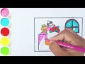easy and cute Hello Kitty room drawing for kids