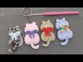 easy Crochet Cat | cat crochet keychain