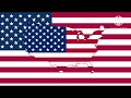 US anthem but with eagle noises and gunshots in the background