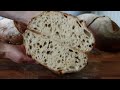 An Easy No-Knead Sourdough Bread Loaf | French Country | Pain de Campagne | Rye, Wholemeal