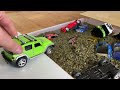 Various Cars Moving And Falling Into The Water - Model Cars