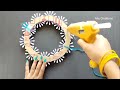 Beautiful wall hanging craft using cotton earbuds and cardboard||Best out of waste Earbuds