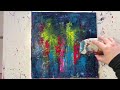 EASY Abstract Acrylic Painting On Canvas / Abstract Painting Techniques