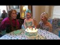 Elsa and Anna sing Happy Birthday to Evalyn