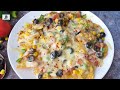 1 Minute Loaded Cheesy Nachos Recipe | Easy Vegetable Nachos by Marinated Goodness