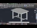 AutoCAD 3D, AutoCAD Training Table 3D, How to Create Table, 3D Modeling