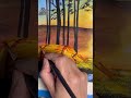 Sunset Camping By Lake Acrylic Painting Tutorial | Follow Along |Step By Step #acrylicpainting