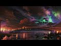 [ASMR] The sound of rain that induces deep sleep, and the river scenery with a shining night sky.