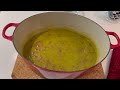 Split Pea Soup with Kosher Salami and Homemade Croutons