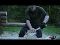 He built a log house with his own hands. Start to finish