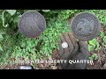 SILVER and a SKULL found metal detecting a former home site FULL OF TRASH.