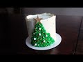 Piped Buttercream Christmas Tree Cake Tutorial | 12 Days of Christmas Cakes