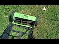 Saxon push reel lawn mower with catcher running well