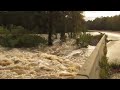 Hurricane Matthew flood waters over-flowing the dam at Boon's Mill - October 9, 2016.