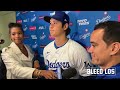 Dodgers postgame: Shohei Ohtani discusses ceremonial first pitch, Elly De La Cruz & more