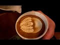 Amazing latte art with World Champion Umpaul signature Designs   cafe vlog 월드라떼아트 챔피언 엄폴의 라떼아트 디자인들