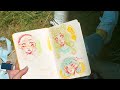 🌼SKETCH WITH ME OUTSIDE! | getting attacked by ants and bees // Sketchbook Sunday #5