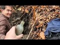 Ben tunnels into a Vt Mountainside Digging 100 Year Old Medicine Bottles