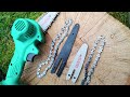 Which tire is better on a mini cordless chain saw with ALIEXPRESS? + Test, circuit overview