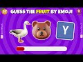 Guess the Fruits and Vegetables by Emoji 🍓 🌽 🫘| Emoji Puzzle Quiz
