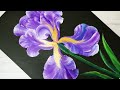 Easy Iris Acrylic Painting / Simple Flower Painting for Beginners / Ree Art
