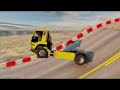 Wave Road Against Vehicles #39 - BeamNG drive