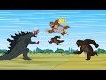 GODZILLA -KONG vs Mommy Long Legs save Huggy Wuggy | GODZILLA & Poppy Playtime Animation Compilation