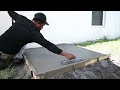 Creating a concrete slab from start to finish