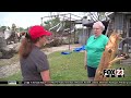 Video: Granddaughters help grandmother repair home after tornado hits Barnsdall