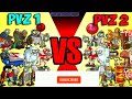 All Zombies in PVZ 1 vs PVZ 2 - Who Will Win? -  Team Zombies Battlez (Synthetic Full)
