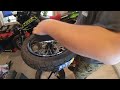 Kawasaki KLX300 SM Tire Change SUCCESS!