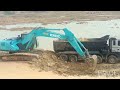 New project of dump truck and Excavator kobelco