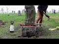 How I Leveled a 3,600 lb Headstone for an English Coal Miner's Family in Iowa