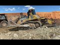 Huge Komatsu D475 Bulldozer Ripping Hard Rock For 1 Hour - Mega Machines Movies