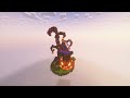 Creating Custom Halloween Floating Island in Minecraft Survival🎃🕯️✨