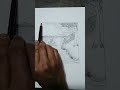 How to draw a moon light night scenery. pencil drawings.
